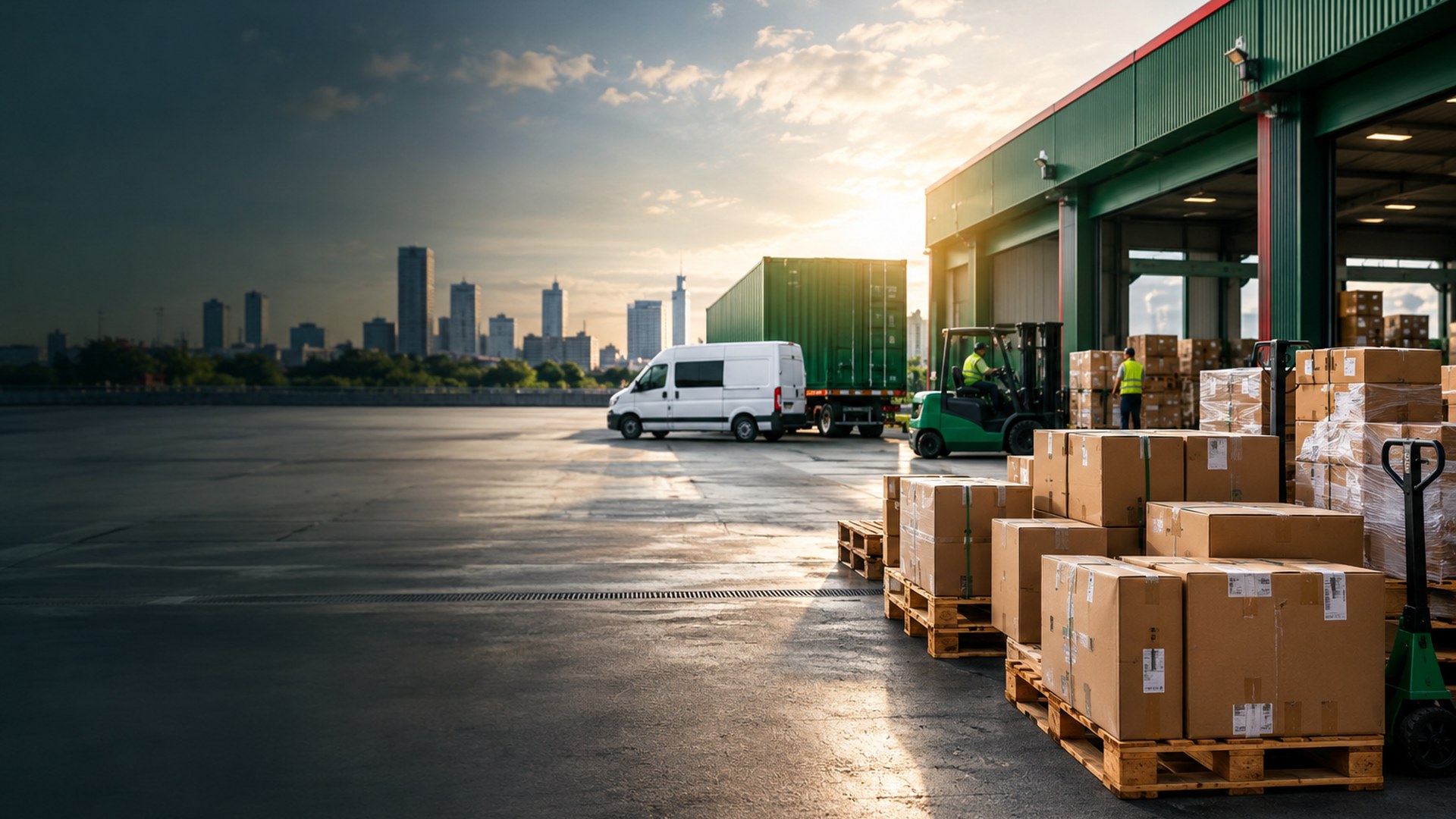 Cargo shipment prepared for transport between the UK and Pakistan