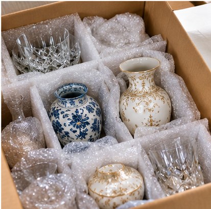Fragile Belongings packed for transport