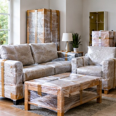 Household Furniture packed for transport